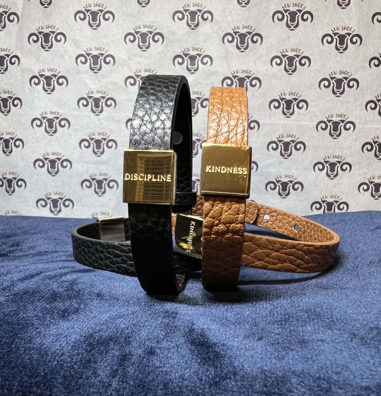 Bracelet Set - "Kindness" & "Discipline" - Leather Wraps