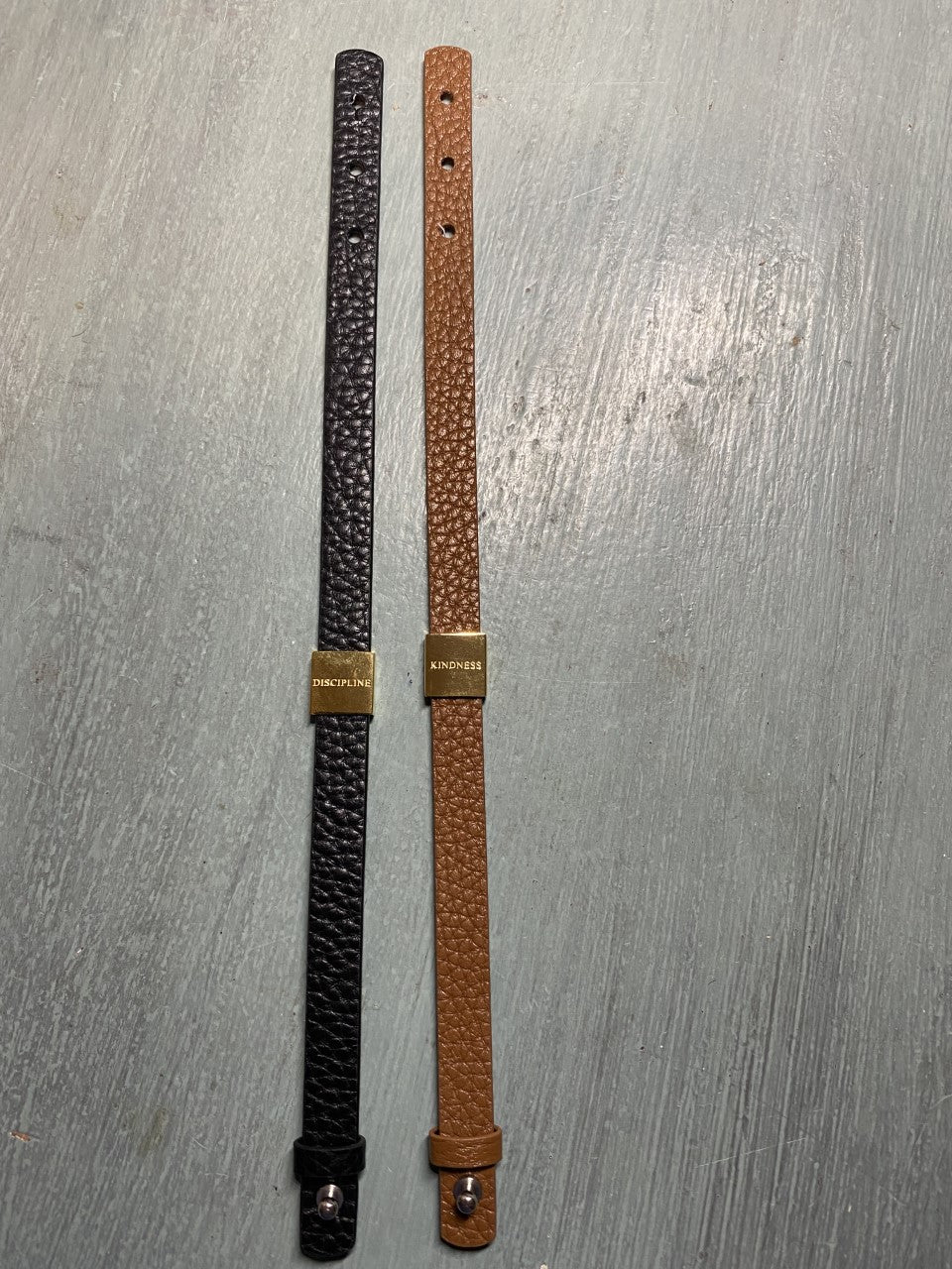Single Bracelet - "Kindness" - Leather Wrap