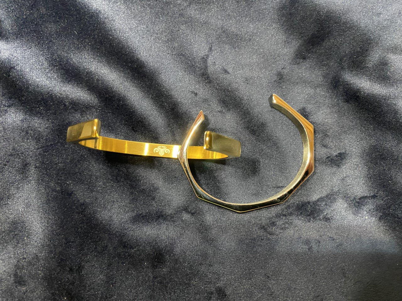 NEW! Bracelet Set: THICK Bangles Metallic Silver and Gold
