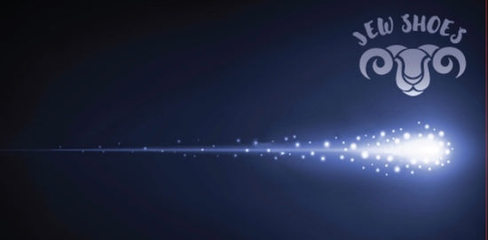 Our logo is a stylish kosher Ram's Head with the new idea of Jew Shoes adorned above his head, and a ray of light shooting across the darkened void of space, that expresses new inspiration 