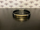 Single Bracelet - "Gevurah" - Black Band/Stainless