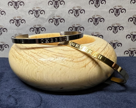 Bracelet Set - "Chesed & Gevurah" - Thin Bangle Set